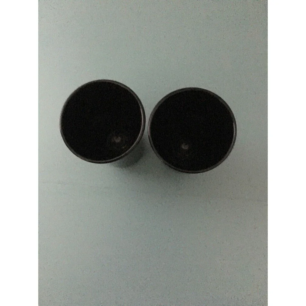 SET OF 2 SHOT GLASS BLACK WITH GOLD LETTERING OPAL NERA ITALY